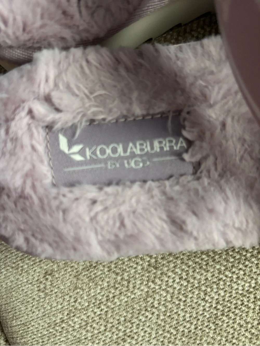 Koolaburra Lilac Plush Slide Sandals with Heel Strap
